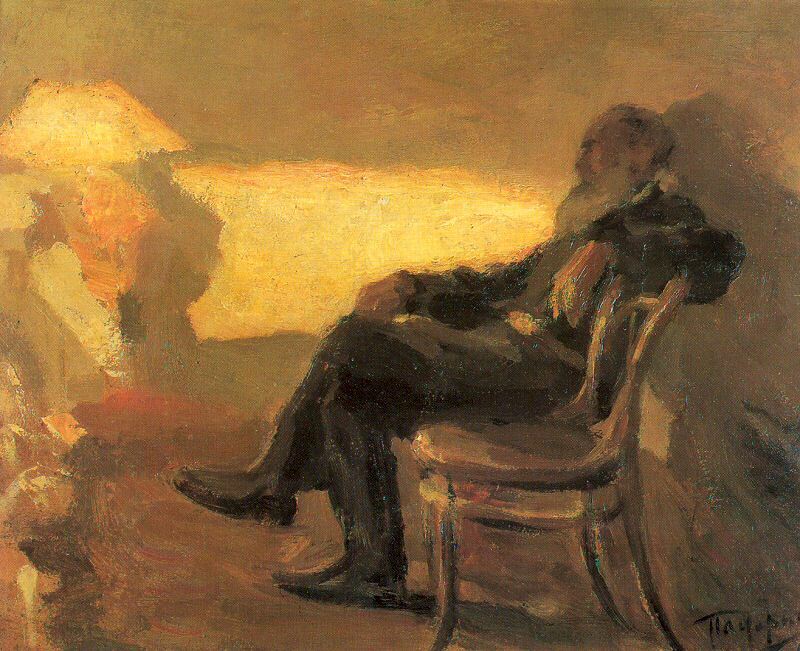  Painting of Tolstoy by Leonid Pasternak.